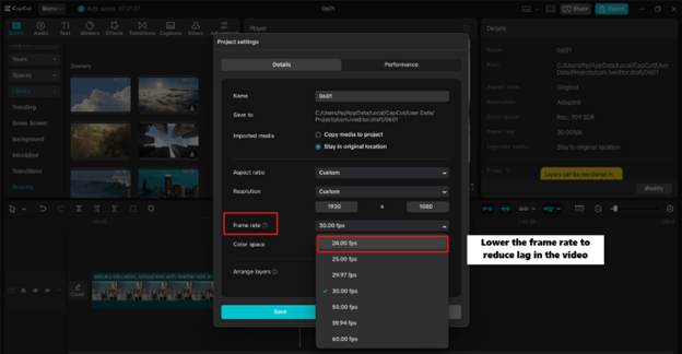 Laggy Video Settings